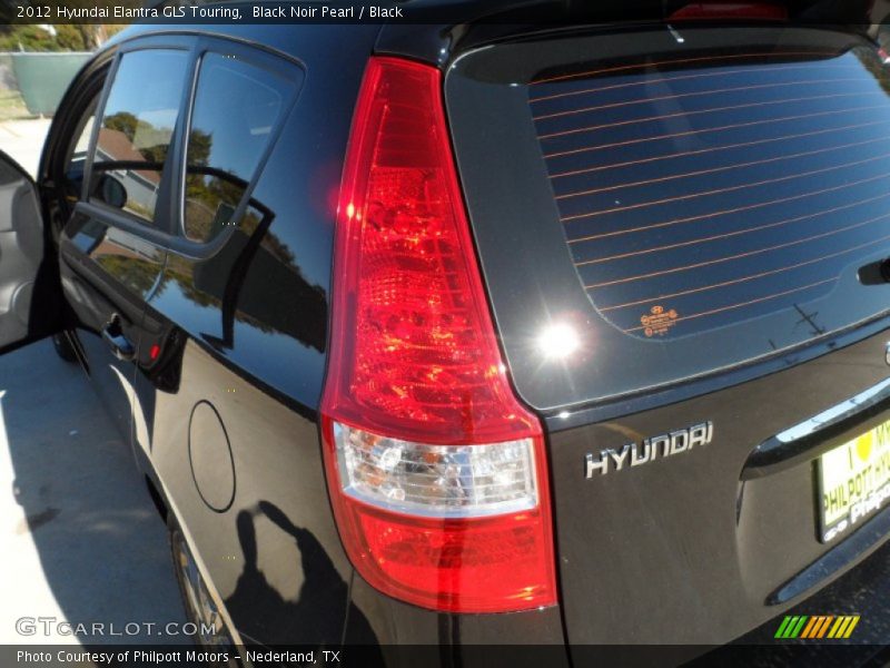 Black Noir Pearl / Black 2012 Hyundai Elantra GLS Touring