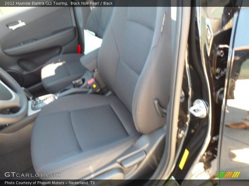 Black Noir Pearl / Black 2012 Hyundai Elantra GLS Touring