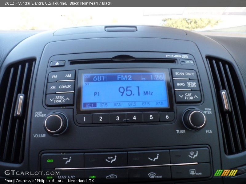 Black Noir Pearl / Black 2012 Hyundai Elantra GLS Touring
