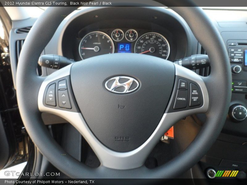 Black Noir Pearl / Black 2012 Hyundai Elantra GLS Touring