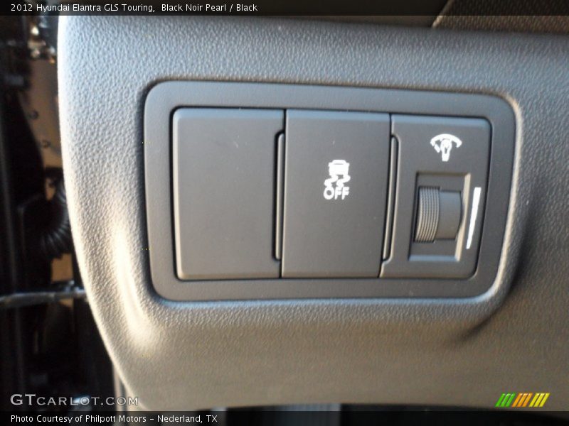 Black Noir Pearl / Black 2012 Hyundai Elantra GLS Touring