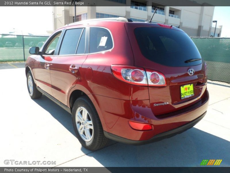 Sierra Red / Beige 2012 Hyundai Santa Fe GLS