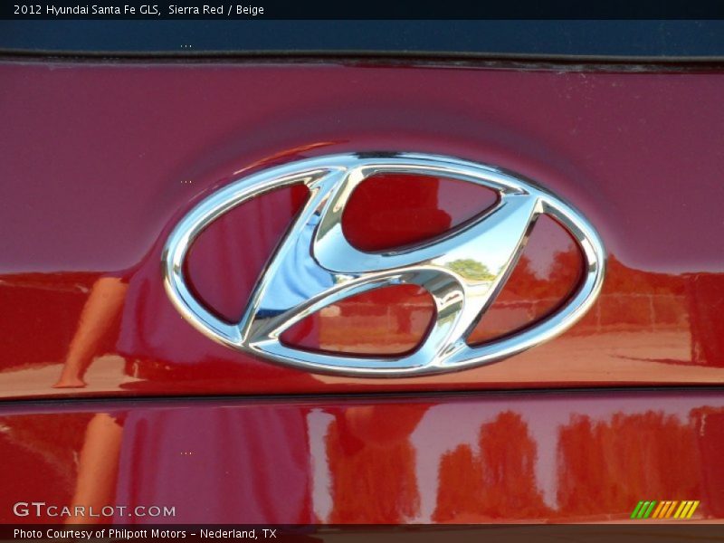 Sierra Red / Beige 2012 Hyundai Santa Fe GLS