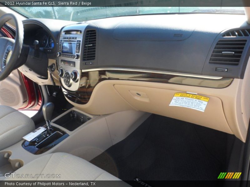 Sierra Red / Beige 2012 Hyundai Santa Fe GLS