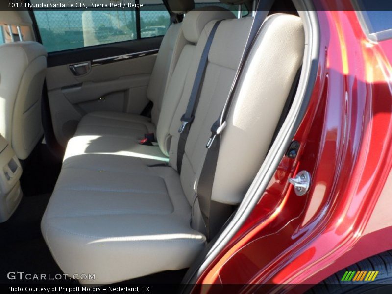 Sierra Red / Beige 2012 Hyundai Santa Fe GLS