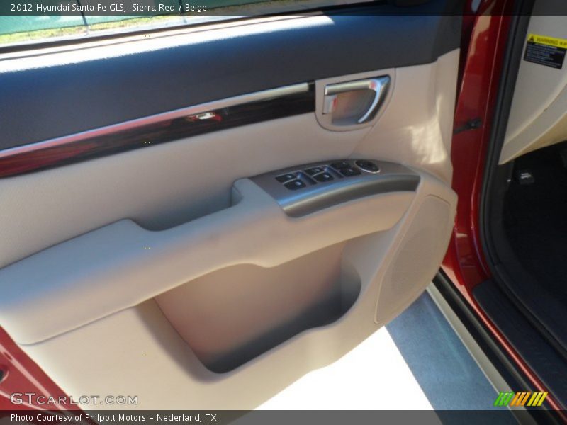 Sierra Red / Beige 2012 Hyundai Santa Fe GLS