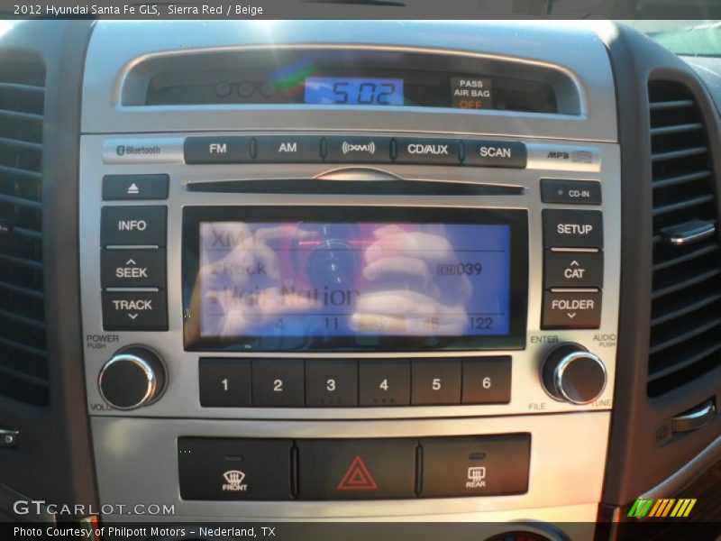 Sierra Red / Beige 2012 Hyundai Santa Fe GLS