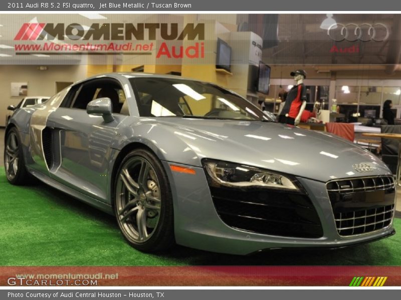 Jet Blue Metallic / Tuscan Brown 2011 Audi R8 5.2 FSI quattro