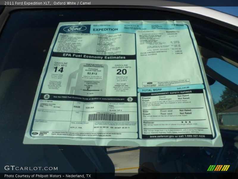 Oxford White / Camel 2011 Ford Expedition XLT