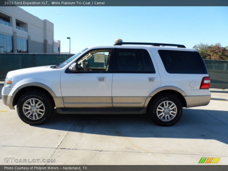 White Platinum Tri-Coat / Camel 2011 Ford Expedition XLT