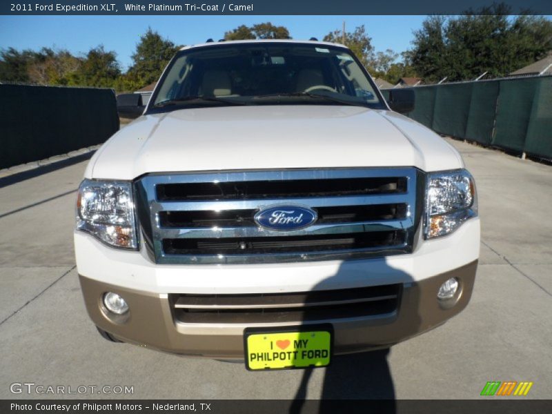 White Platinum Tri-Coat / Camel 2011 Ford Expedition XLT