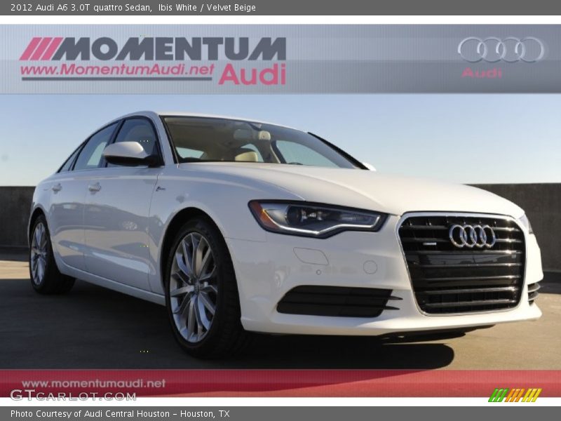 Ibis White / Velvet Beige 2012 Audi A6 3.0T quattro Sedan