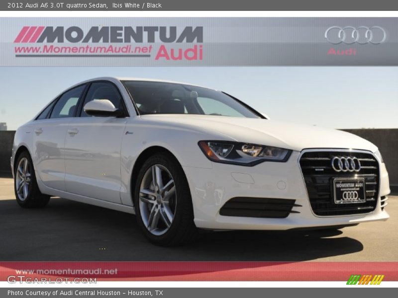 Ibis White / Black 2012 Audi A6 3.0T quattro Sedan