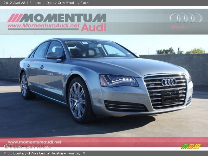 Quartz Grey Metallic / Black 2012 Audi A8 4.2 quattro