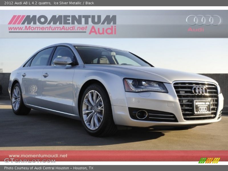 Ice Silver Metallic / Black 2012 Audi A8 L 4.2 quattro