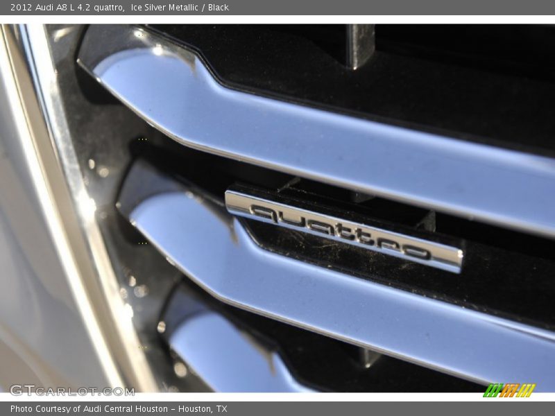 Ice Silver Metallic / Black 2012 Audi A8 L 4.2 quattro