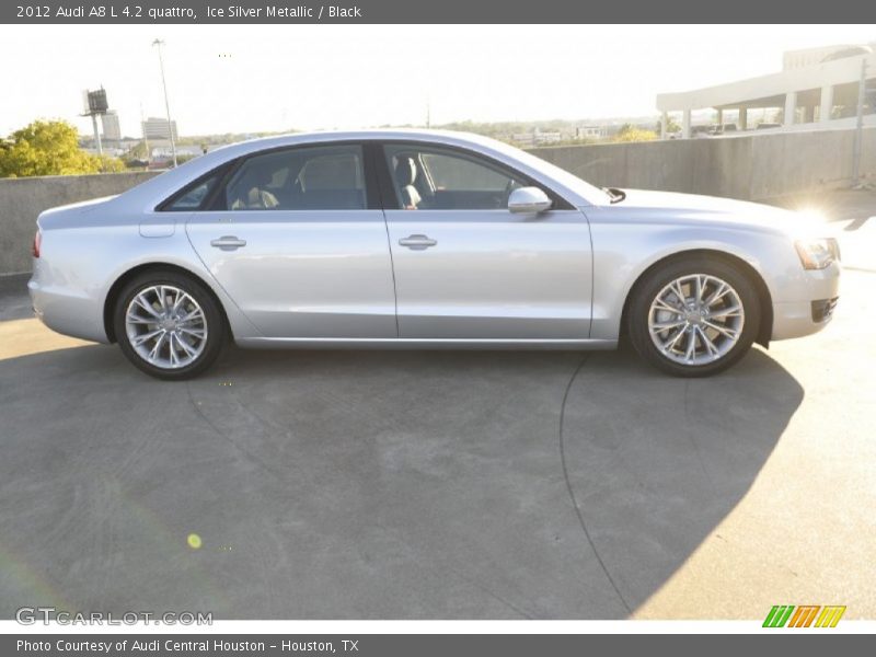 Ice Silver Metallic / Black 2012 Audi A8 L 4.2 quattro