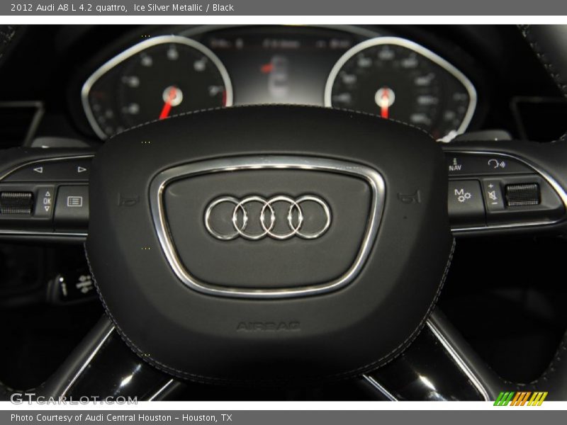 Ice Silver Metallic / Black 2012 Audi A8 L 4.2 quattro