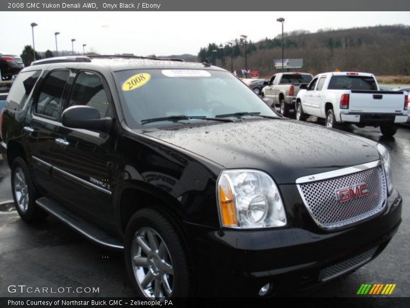 Onyx Black / Ebony 2008 GMC Yukon Denali AWD
