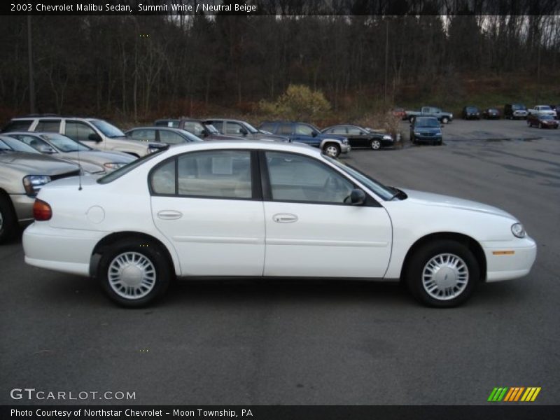 Summit White / Neutral Beige 2003 Chevrolet Malibu Sedan