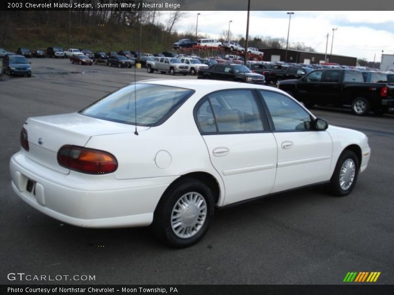 Summit White / Neutral Beige 2003 Chevrolet Malibu Sedan