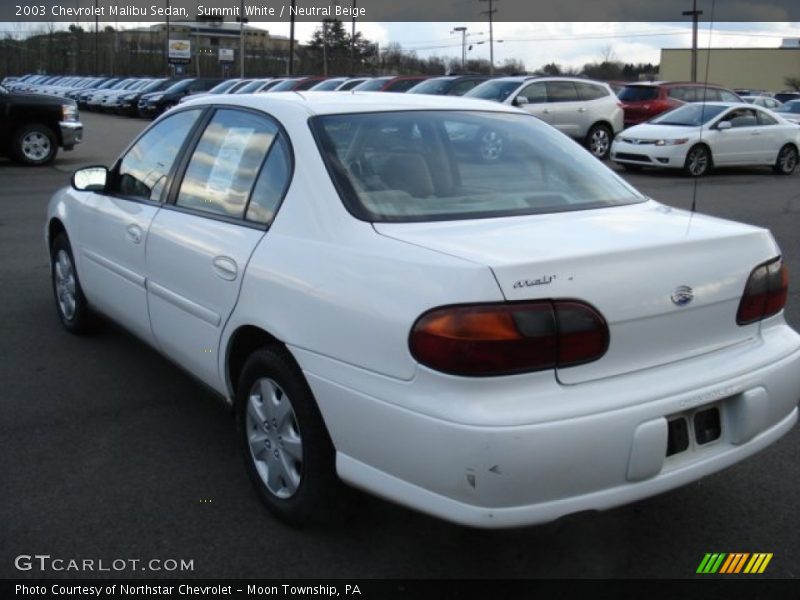 Summit White / Neutral Beige 2003 Chevrolet Malibu Sedan