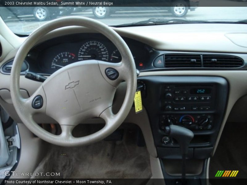 Summit White / Neutral Beige 2003 Chevrolet Malibu Sedan