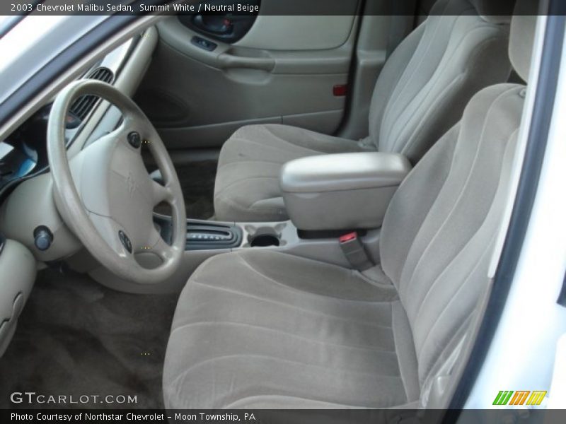 Summit White / Neutral Beige 2003 Chevrolet Malibu Sedan
