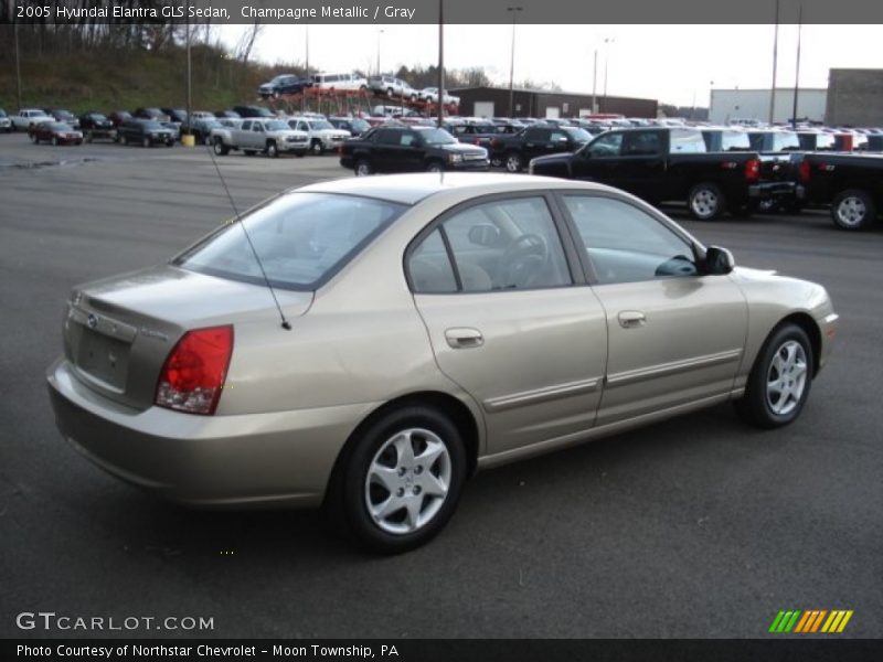 Champagne Metallic / Gray 2005 Hyundai Elantra GLS Sedan