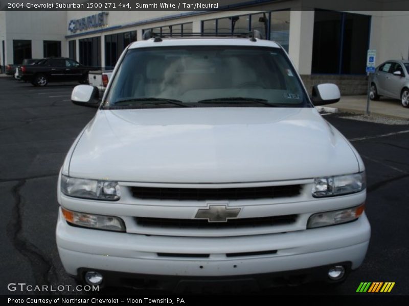Summit White / Tan/Neutral 2004 Chevrolet Suburban 1500 Z71 4x4