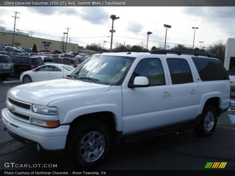 Summit White / Tan/Neutral 2004 Chevrolet Suburban 1500 Z71 4x4