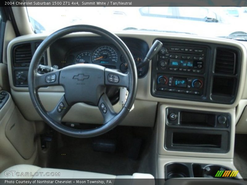 Summit White / Tan/Neutral 2004 Chevrolet Suburban 1500 Z71 4x4