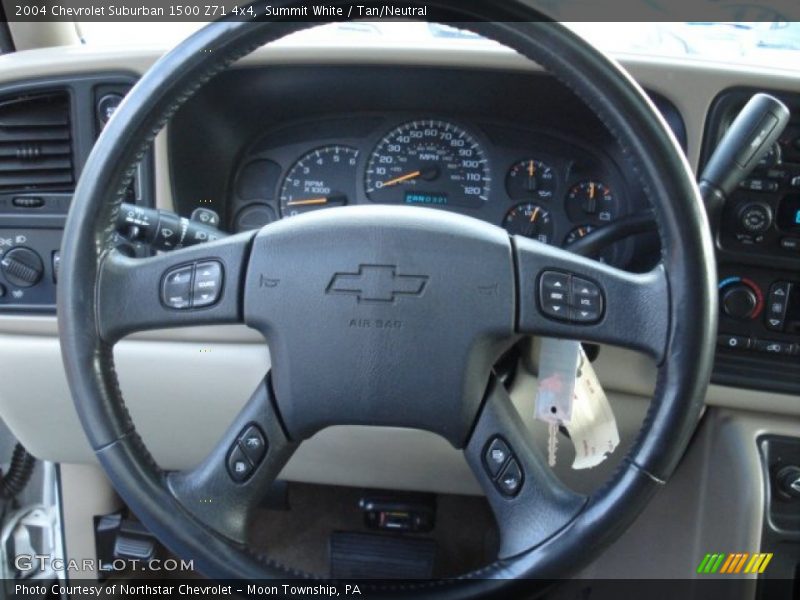 Summit White / Tan/Neutral 2004 Chevrolet Suburban 1500 Z71 4x4