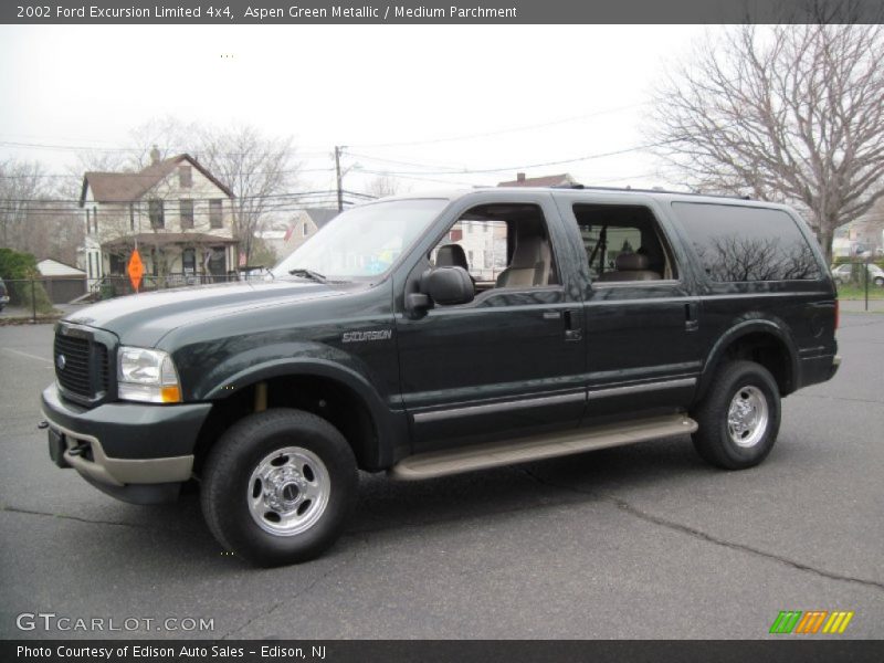 Aspen Green Metallic / Medium Parchment 2002 Ford Excursion Limited 4x4