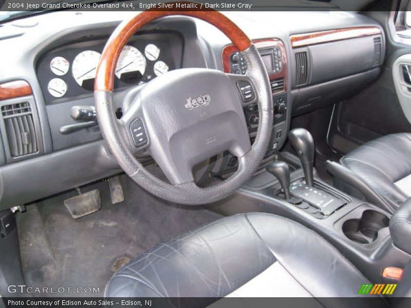 Bright Silver Metallic / Dark Slate Gray 2004 Jeep Grand Cherokee Overland 4x4