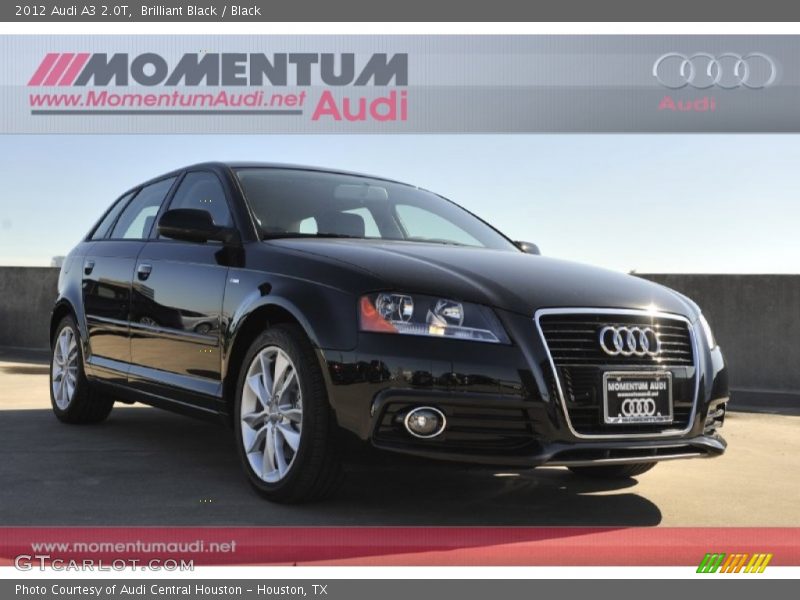 Brilliant Black / Black 2012 Audi A3 2.0T