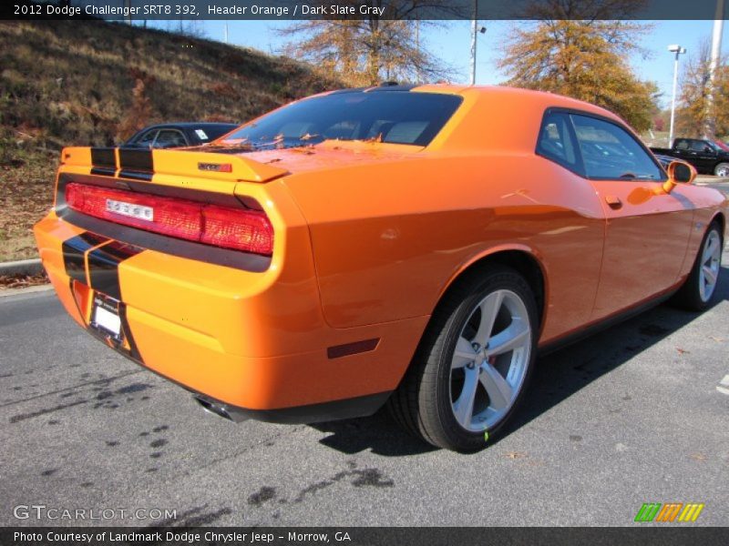 Header Orange / Dark Slate Gray 2012 Dodge Challenger SRT8 392