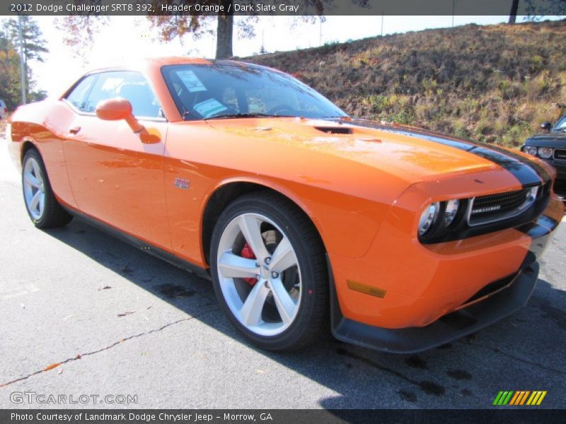 Header Orange / Dark Slate Gray 2012 Dodge Challenger SRT8 392