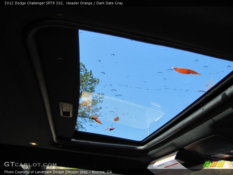 Sunroof of 2012 Challenger SRT8 392