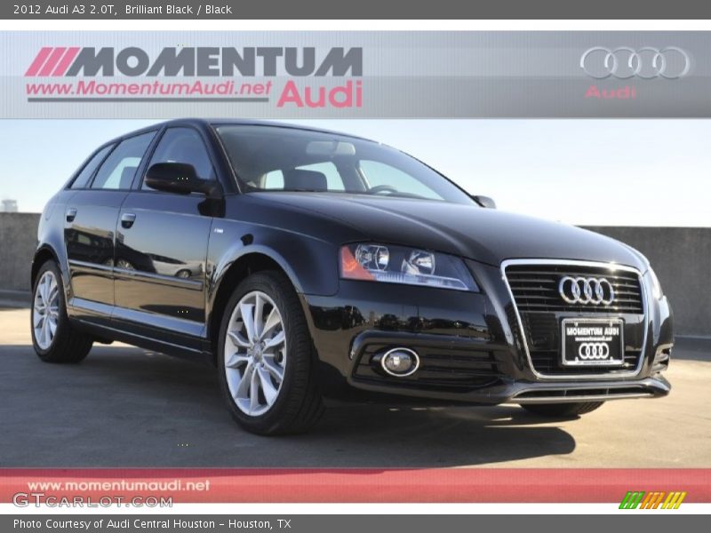 Brilliant Black / Black 2012 Audi A3 2.0T
