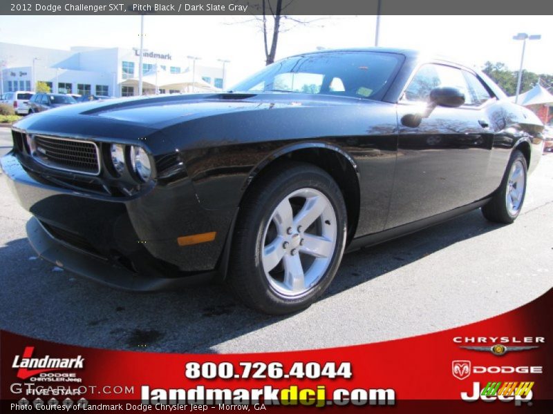 Pitch Black / Dark Slate Gray 2012 Dodge Challenger SXT