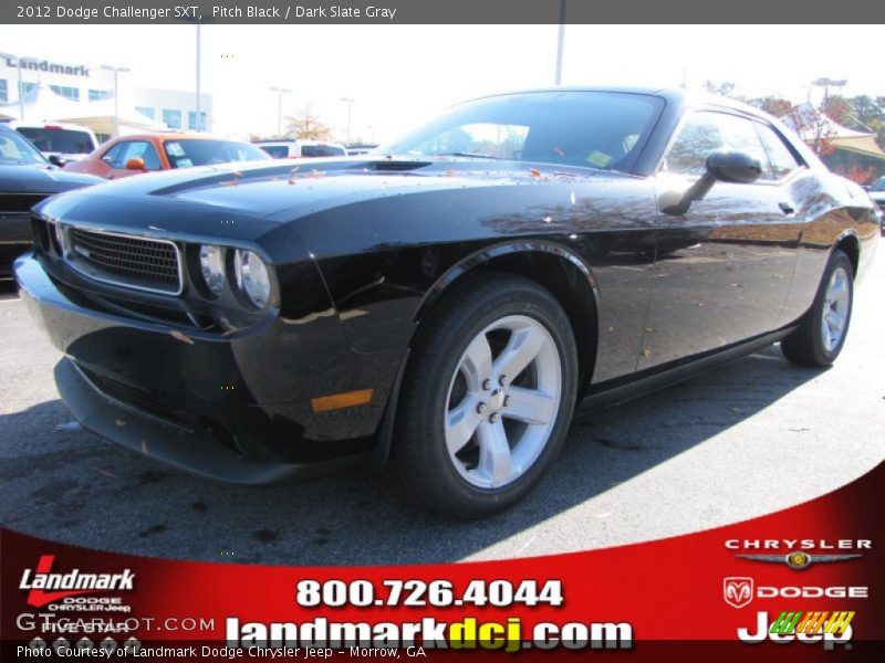 Pitch Black / Dark Slate Gray 2012 Dodge Challenger SXT