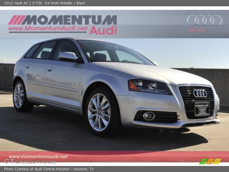 Ice Silver Metallic / Black 2012 Audi A3 2.0 TDI