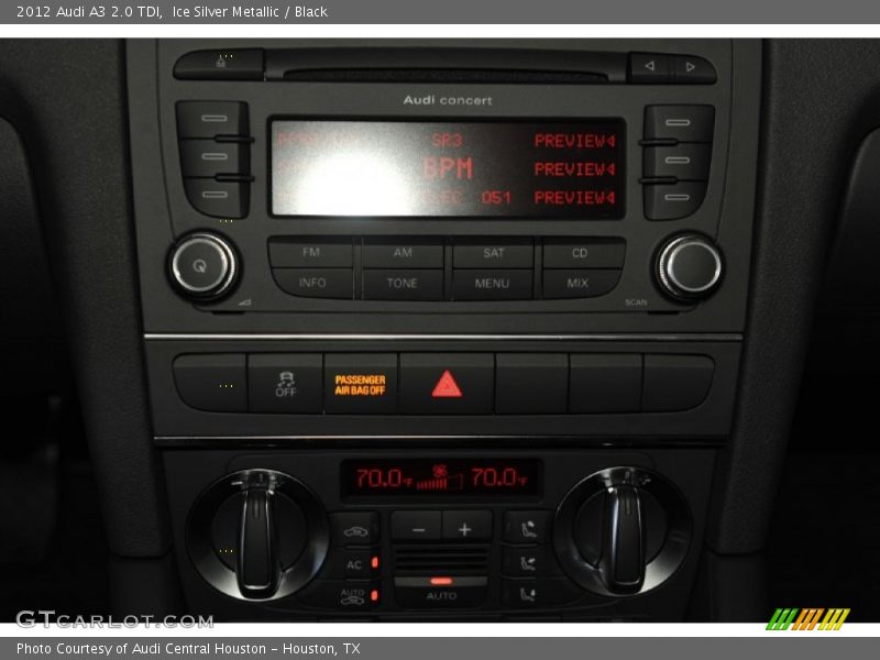 Controls of 2012 A3 2.0 TDI