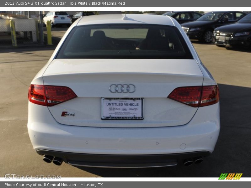 Ibis White / Black/Magma Red 2012 Audi S4 3.0T quattro Sedan