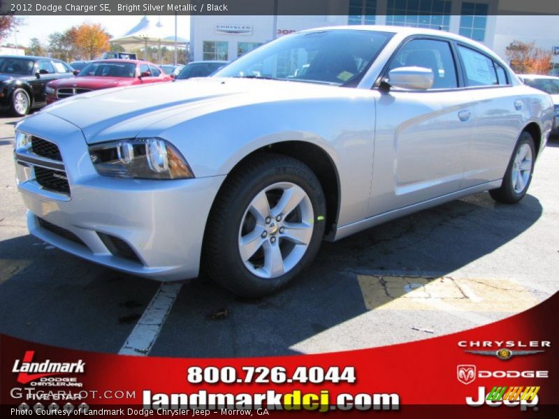 Bright Silver Metallic / Black 2012 Dodge Charger SE