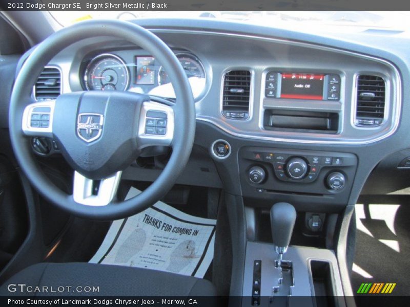 Bright Silver Metallic / Black 2012 Dodge Charger SE