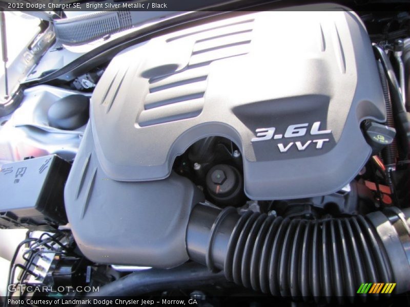 Bright Silver Metallic / Black 2012 Dodge Charger SE