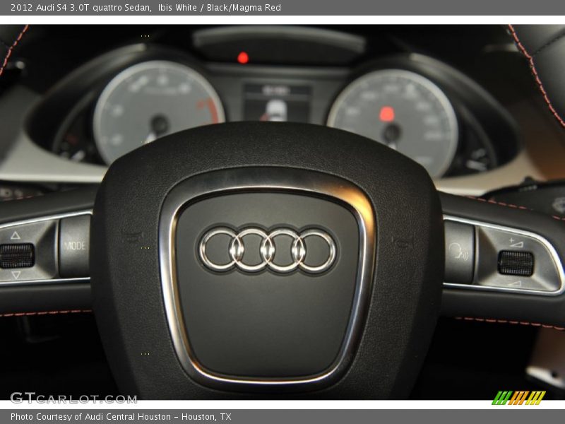 Ibis White / Black/Magma Red 2012 Audi S4 3.0T quattro Sedan