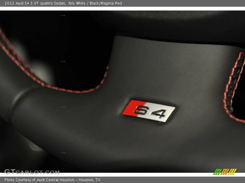 Ibis White / Black/Magma Red 2012 Audi S4 3.0T quattro Sedan